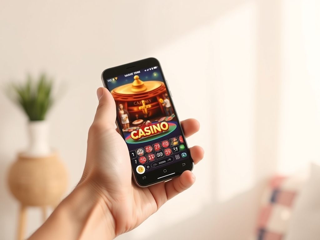 Casino game on a smartphone